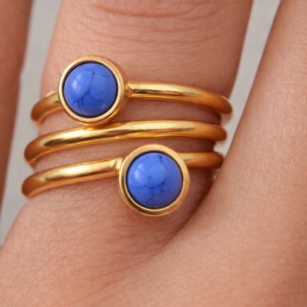 Stainless Steel in Gold Ring Size 7